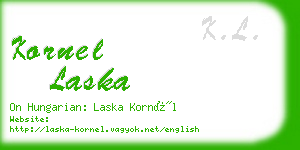 kornel laska business card